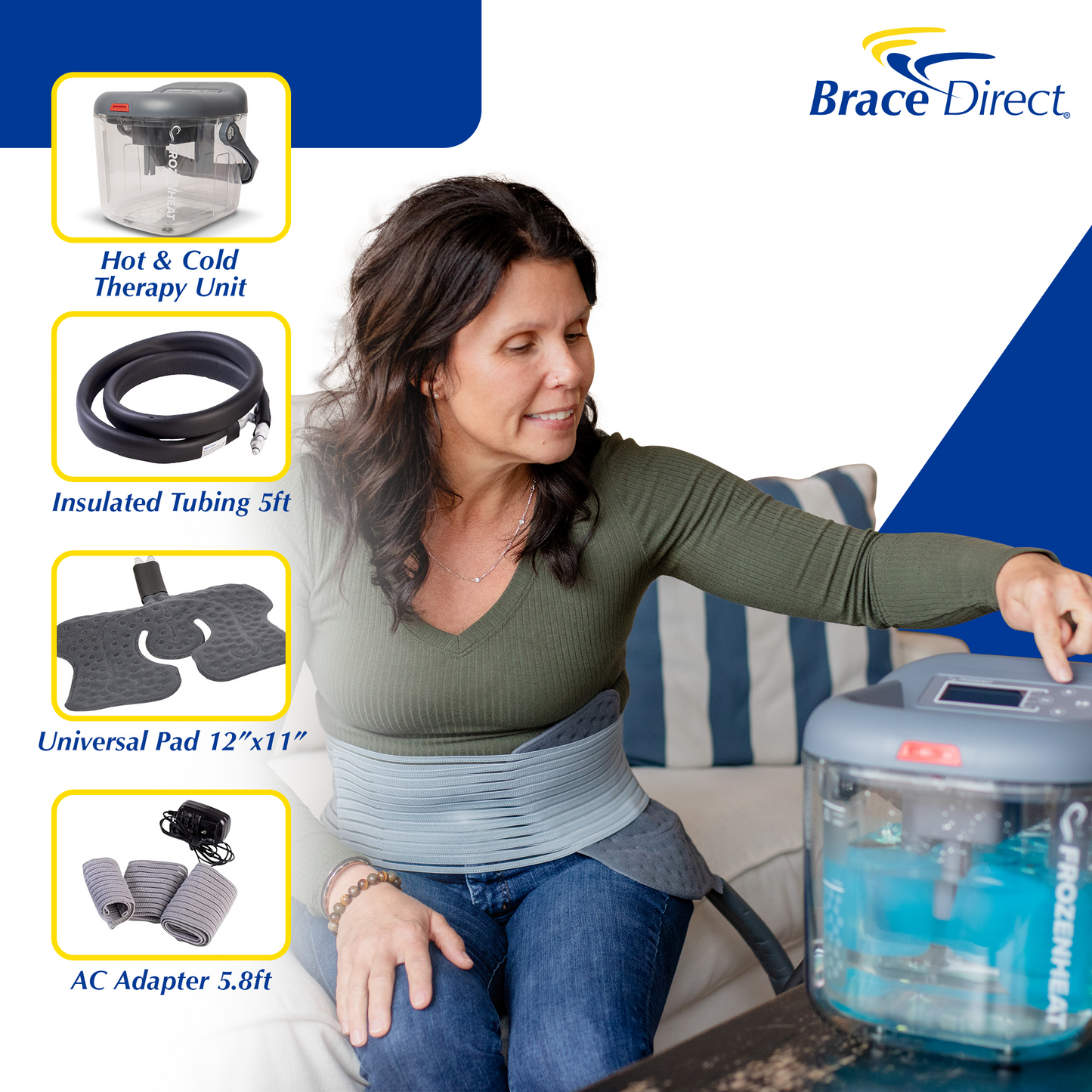 Brace Direct Digital Frozen Heat Therapy Unit - Hot & Cold Therapy Machine for Post-Workout & Injury Recovery