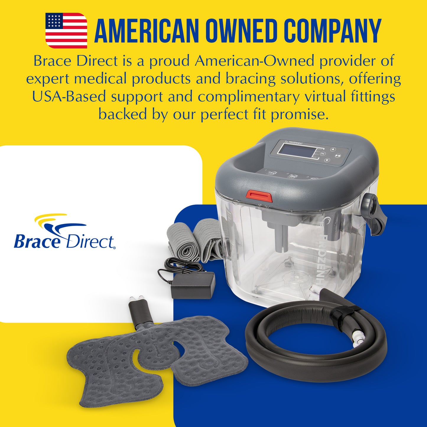 Brace Direct Digital Frozen Heat Therapy Unit - Hot & Cold Therapy Machine for Post-Workout & Injury Recovery